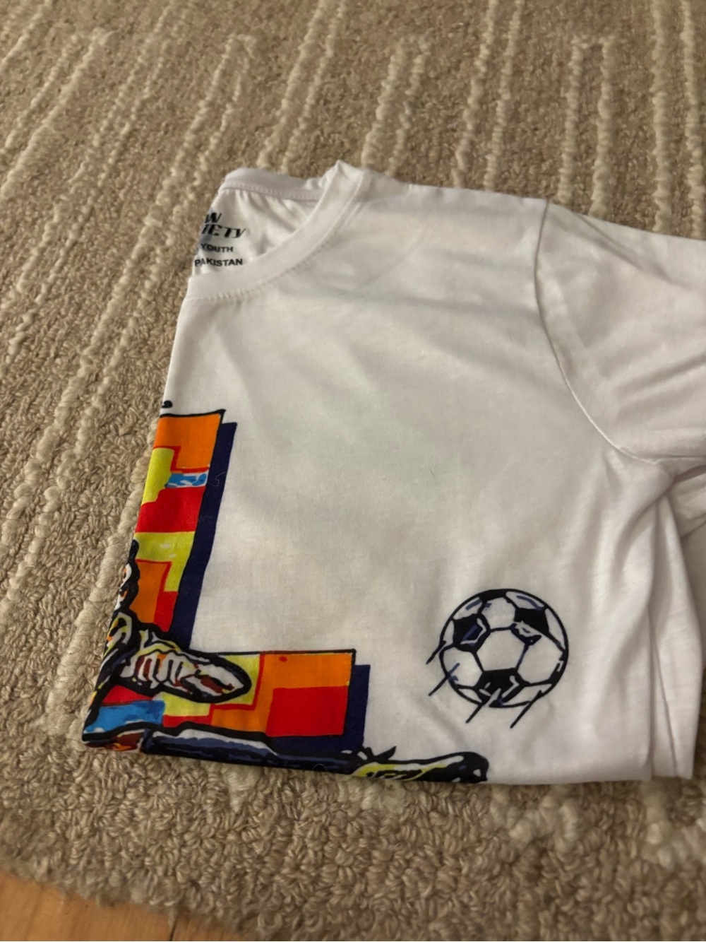 White Soccer Graphic Tee for Kids - Flow Society - Picture 5 of 6